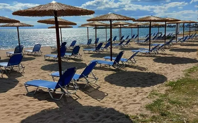 Sea View Across The Golden Bay Beach, Cosy Sunny, Spacious Apartment In Aretsou Kalamaria Saloniki 0*,  Grecja